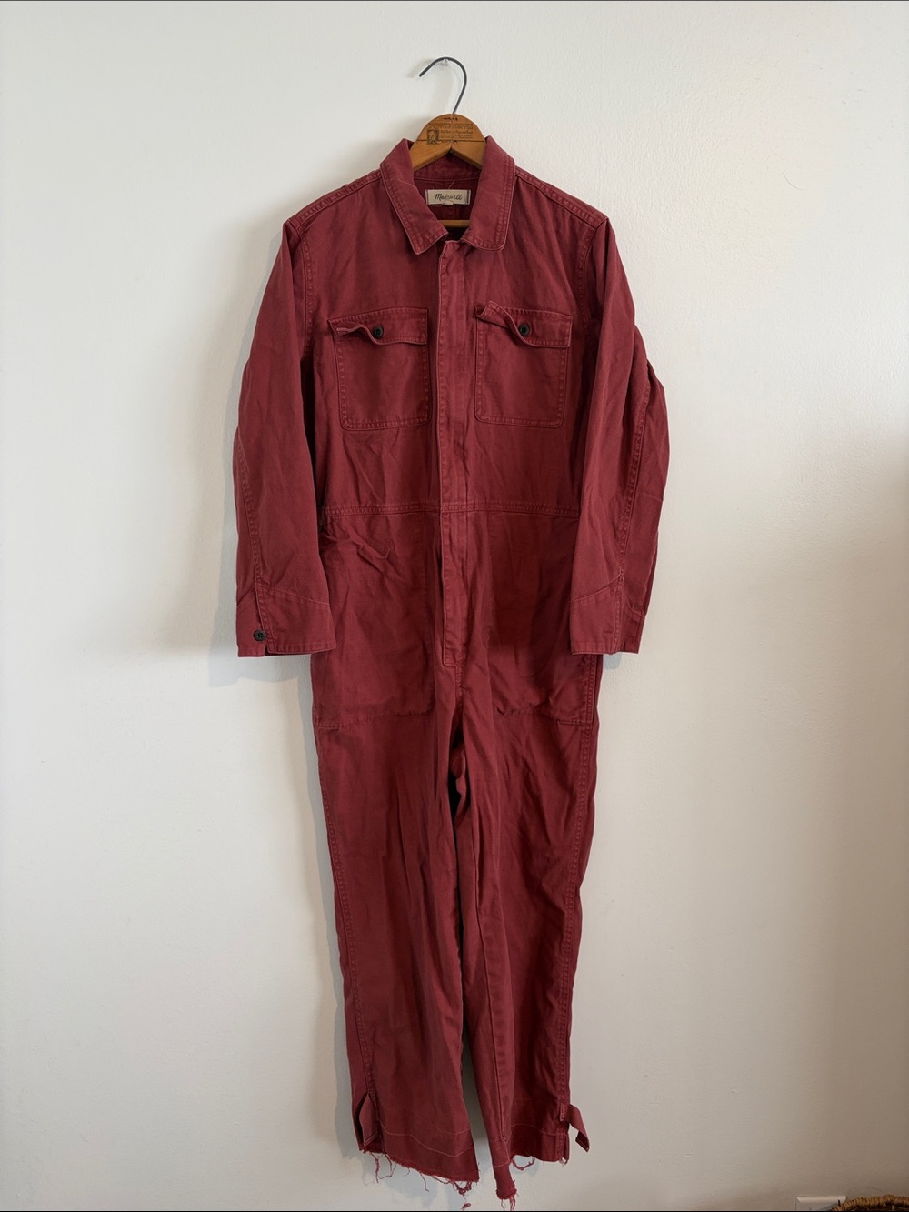 Madewell Brick Red Utility Coverall Jumpsuit